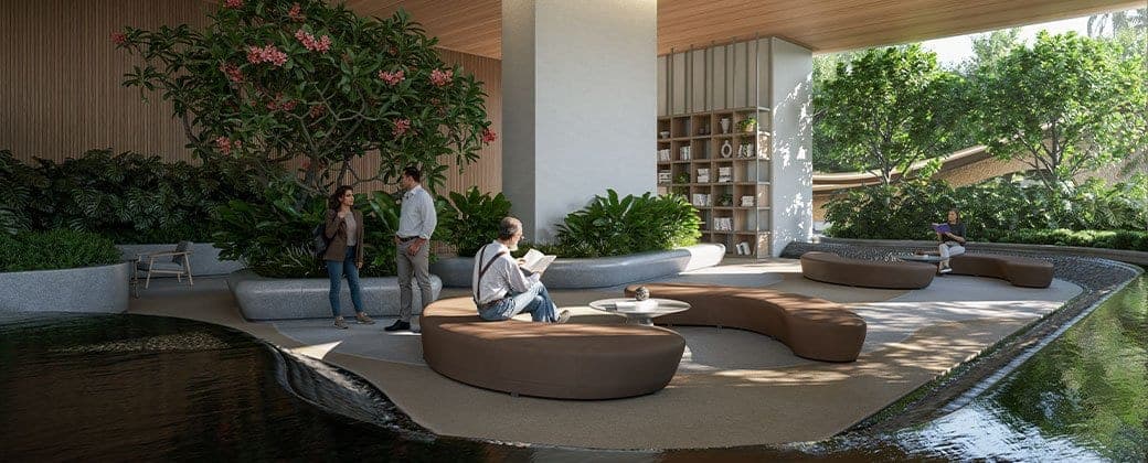 Reading Room at Pavani Mirai luxury apartments Financial District Hyderabad